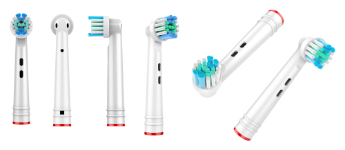 Nordic Quality 2270009 børstehoved til elektrisk tandbørste 4 stk Blå, Hvid