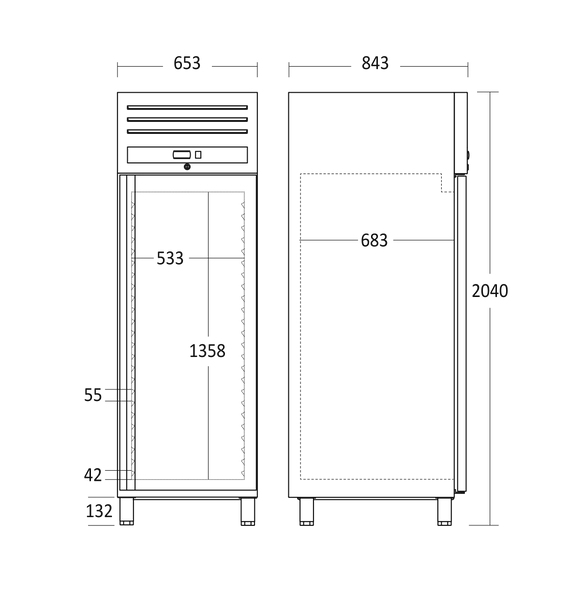 ScanDomestic GUR700X hurtigkøler Rustfrit stål 461 L -2 °C Indbygget skærm LCD ScanDomestic GUR700X hurtigkøler Rustfrit stål 461 L -2 °C Indbygget skærm LCD