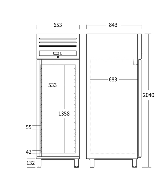ScanDomestic GUF700X hurtigkøler Rustfrit stål 461 L -21 °C Indbygget skærm LCD ScanDomestic GUF700X hurtigkøler Rustfrit stål 461 L -21 °C Indbygget skærm LCD
