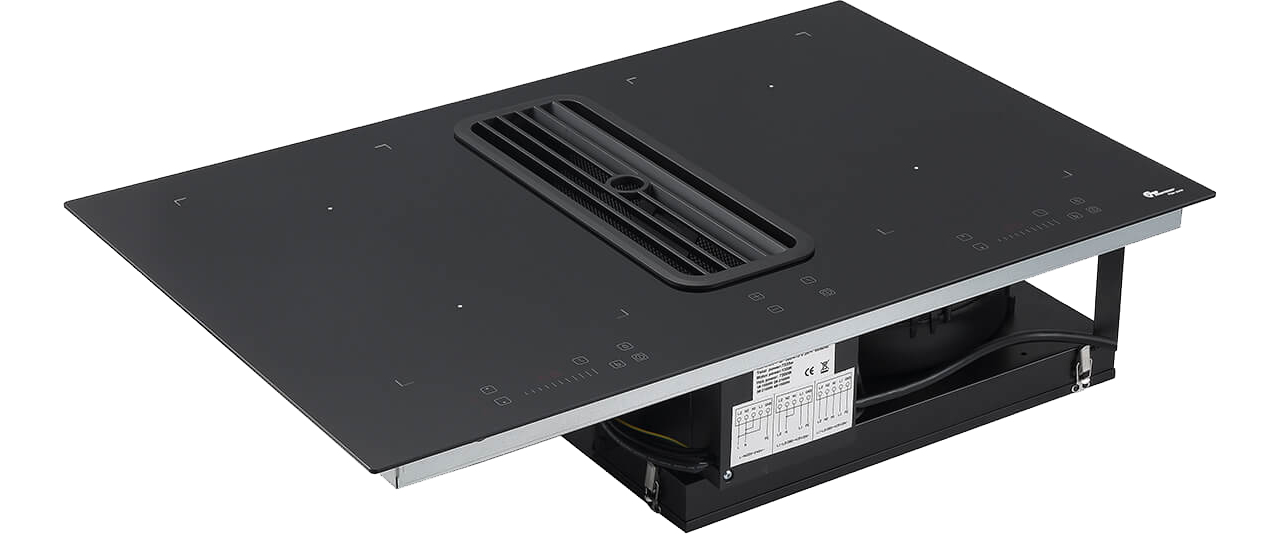 THERMEX Typhoon II Flex Zone Sort Indbygget 80 cm Zone induktionskogeplade 4 zone(s) Indbygget hætte