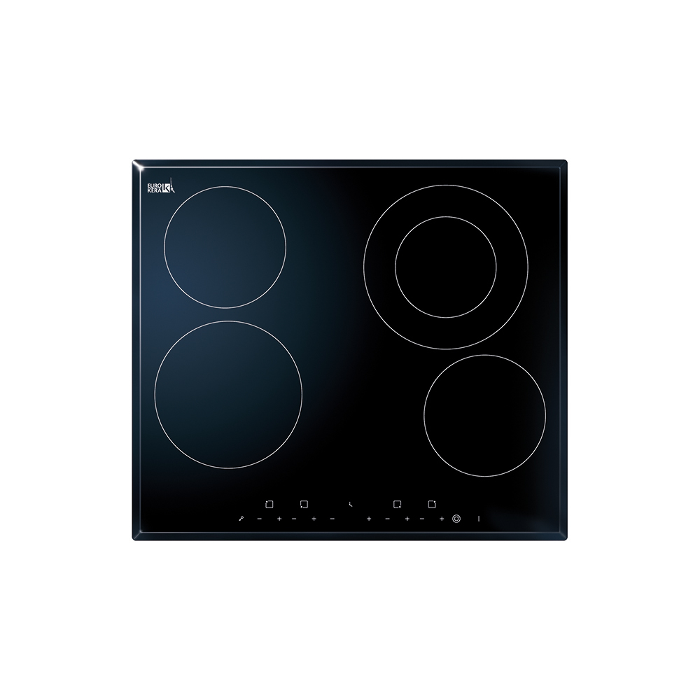 ScanDomestic K 62 kogeplade Sort Indbygget 59 cm Keramisk 4 zone(s)