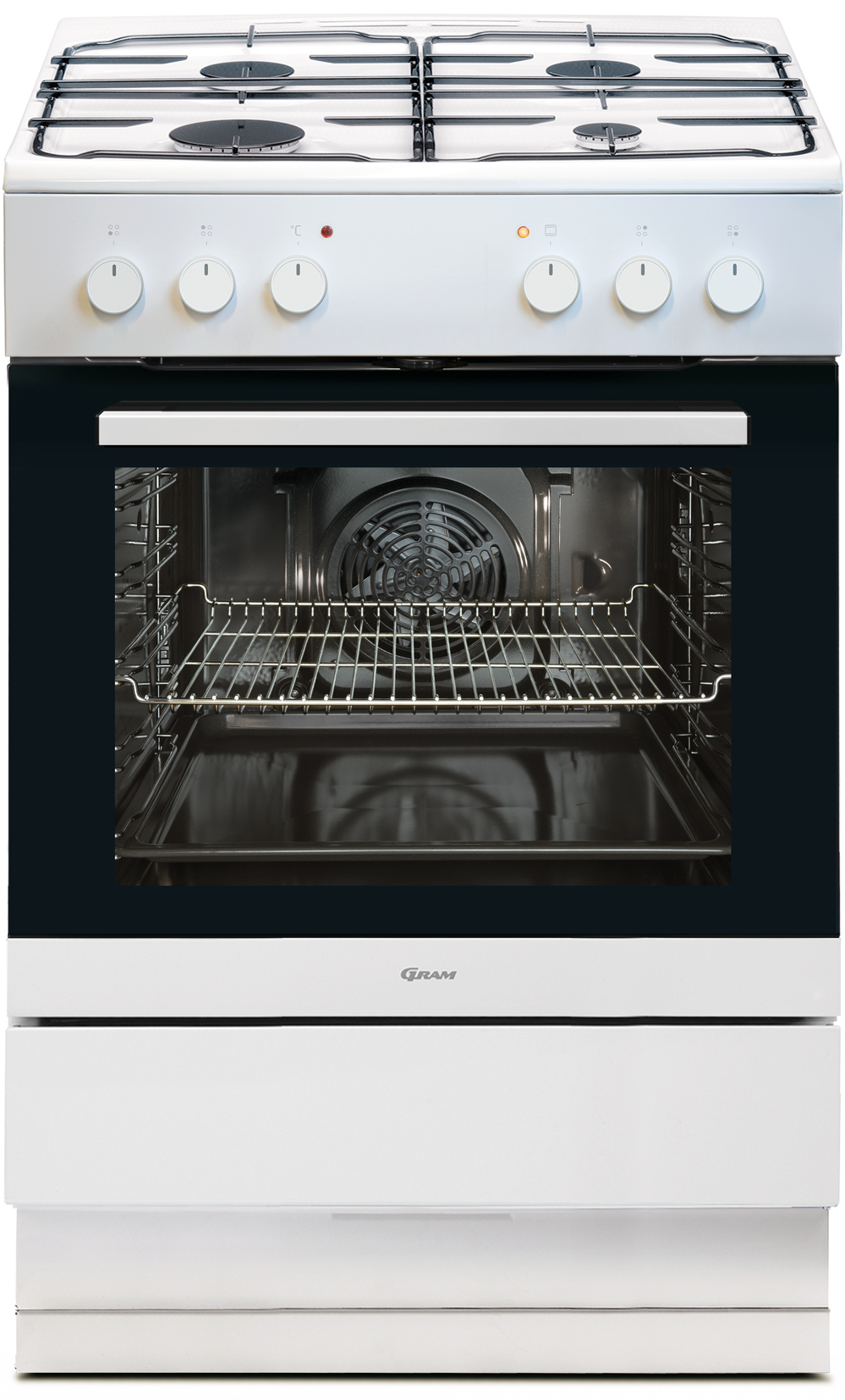 Gram GK 5610-90 komfur og ovn Fritstående komfur Elektrisk Gaskomfur Hvid