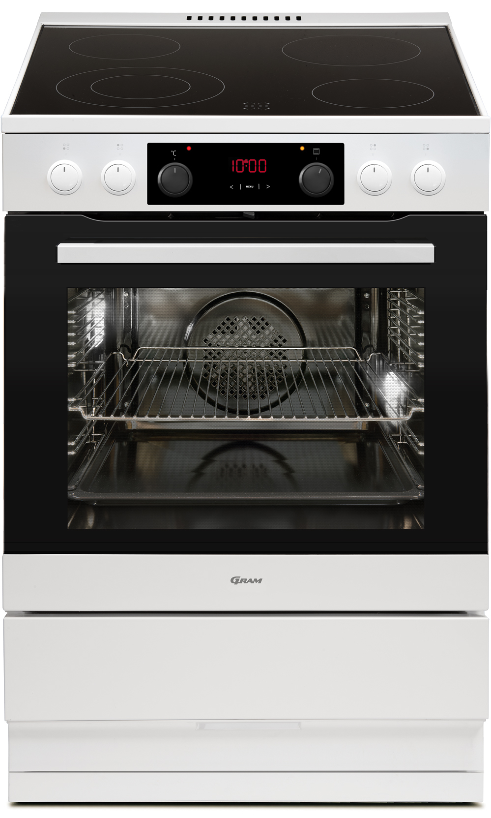 Gram EK 16642-92 komfur og ovn Fritstående komfur Elektrisk Keramisk Hvid