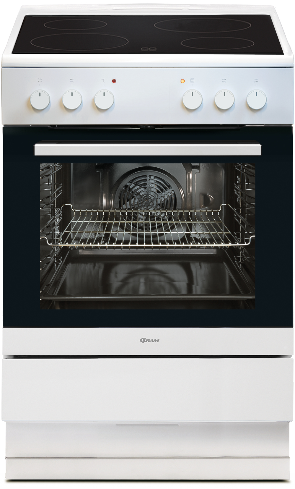 Gram EK 5600-90 V komfur og ovn Fritstående komfur Elektrisk Keramisk Hvid