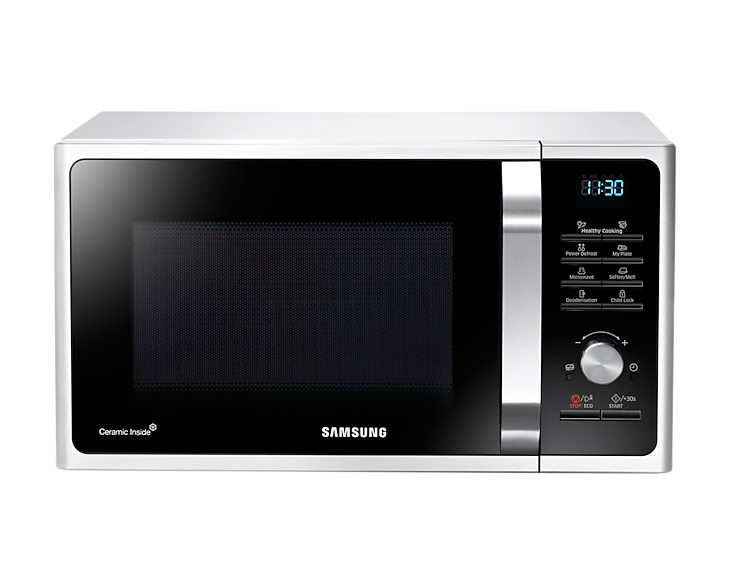 Samsung MS28F303TFW/EE mikrobølgeovn Sort, Rustfrit stål, Hvid Solo mikroovn Over komfuret 28 L 1500 W