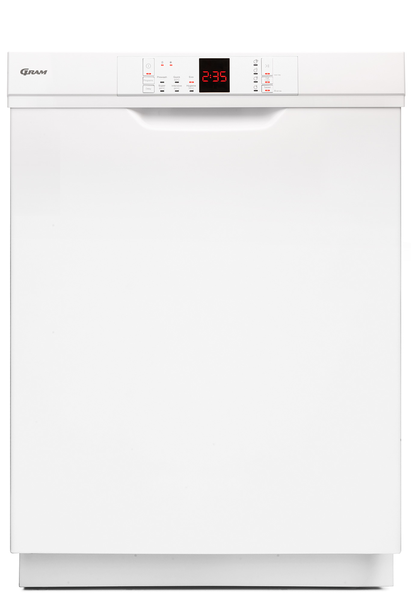 Gram OM 6210-90 T/1 opvaskemaskine Under bordplade 12 kuverter E