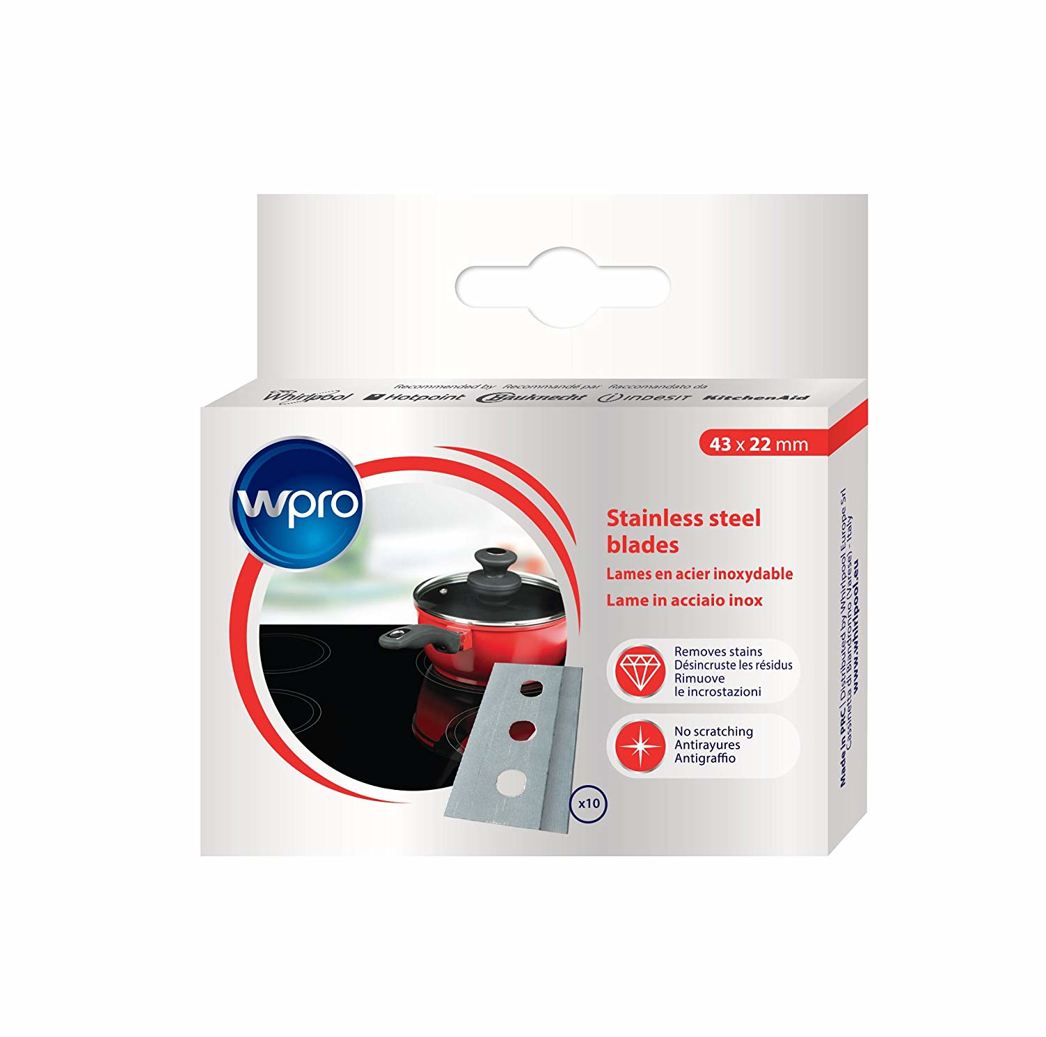 Wpro BLA014 skrabeblad Rustfrit stål