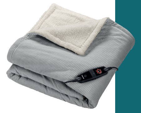 Beurer HD 81 Elektrisk tæppe 110 W Grøn, Lys grå Stof