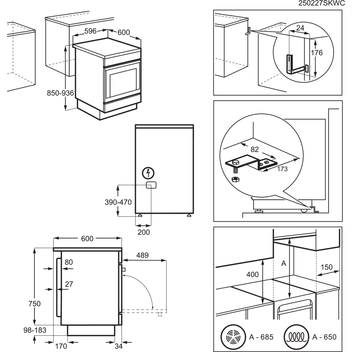 Electrolux LKI6489SOX Komfur