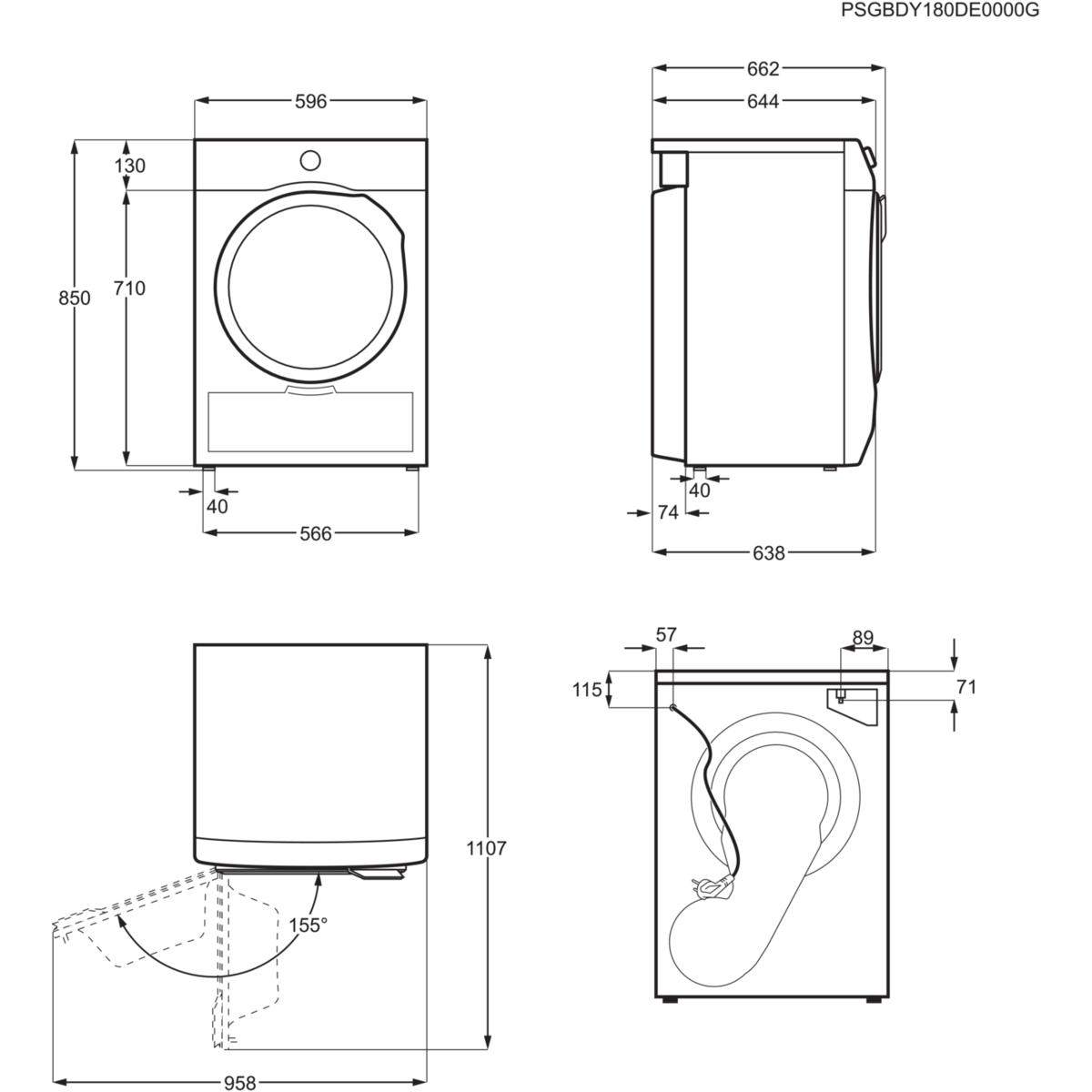 Electrolux EDI621O85O Tørretumbler